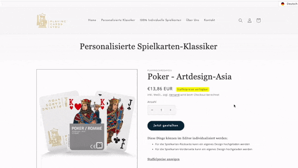 Darstellung des ersten Schritts im Editor