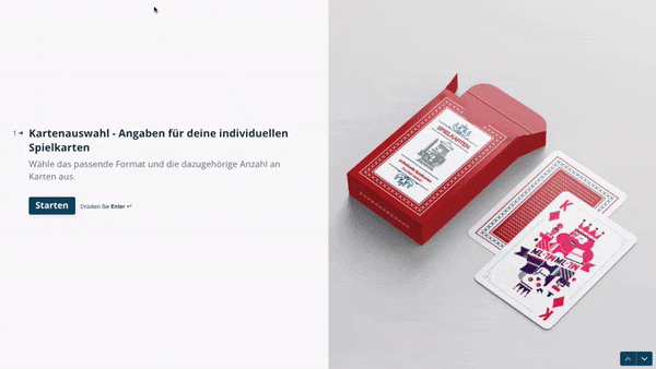 Darstellung des ersten Schritts im Editor